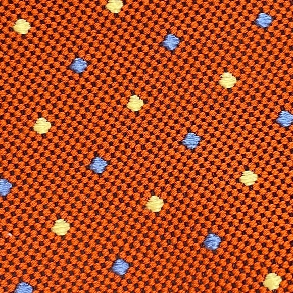 DONNA KARAN SIGNATURE 100% Silk Tie Necktie Apricot Oversized - Picture 5 of 6